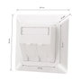 LogiLink Placa de pared Keystone para 2 módulos, proyectada, UP/50, blanco puro