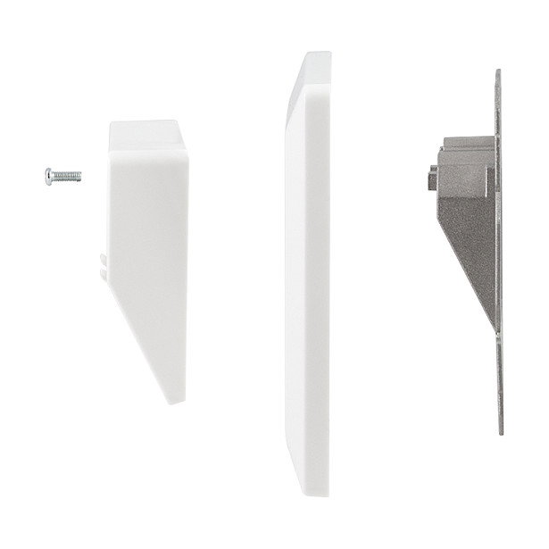 LogiLink Placa de pared Keystone para 2 módulos, proyectada, UP/50, blanco puro