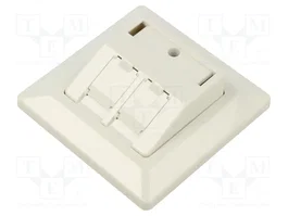 LOGILINK Logilink Keystone Faceplate para 2 módulos, NK4081, Blanco