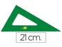 Liderpapel Cartabón de Acrílico Verde 21 cm