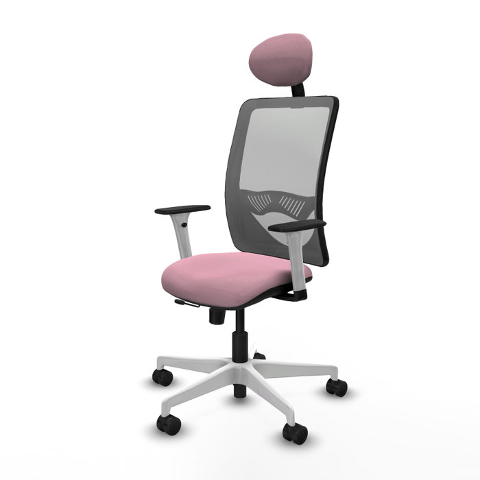 PIQUERAS Y CRESPO Silla de oficina Zulema Rosa y Gris con mecanismo Sincro/Traslack PIQUERAS Y CRESPO Silla de oficina Zulema Rosa y Gris con mecanismo Sincro/Traslack