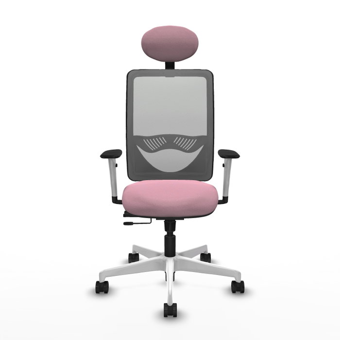 PIQUERAS Y CRESPO Silla de oficina Zulema Rosa y Gris con mecanismo Sincro/Traslack PIQUERAS Y CRESPO Silla de oficina Zulema Rosa y Gris con mecanismo Sincro/Traslack