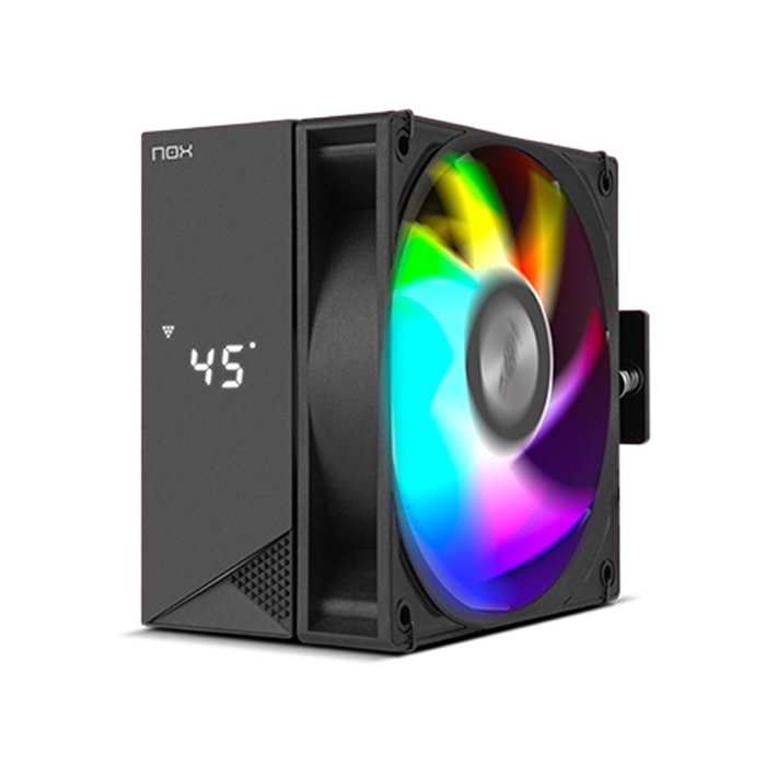 Nox Hummer H-500 Disipador de CPU con Ventilador ARGB de 120 mm y Pantalla Digital Nox Hummer H-500 Disipador de CPU con Ventilador ARGB de 120 mm y Pantalla Digital