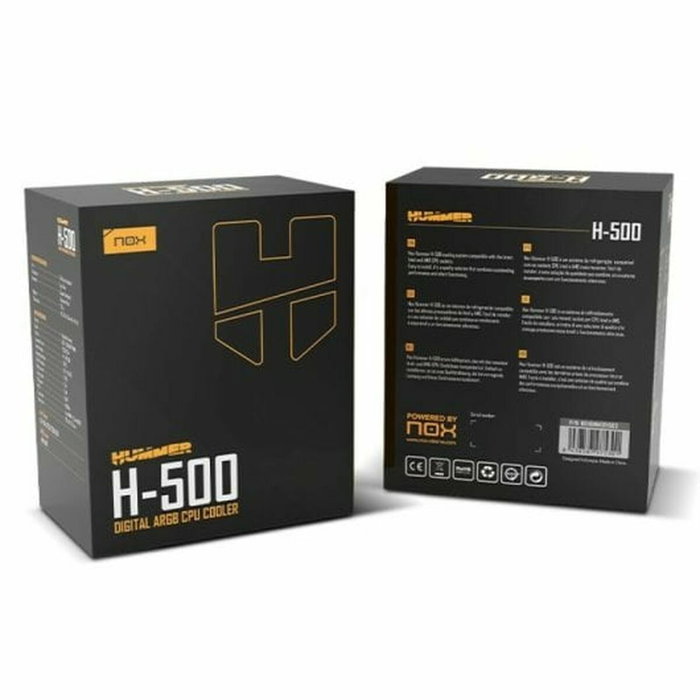 Nox Hummer H-500 Disipador de CPU con Ventilador ARGB de 120 mm y Pantalla Digital Nox Hummer H-500 Disipador de CPU con Ventilador ARGB de 120 mm y Pantalla Digital