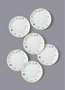 Hermia DNR0067 Platos de Postre de Porcelana 6 Piezas 20x20x2 cm