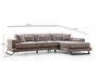 Atelier Del Sofa Frido Right L3+Chl Sofá Esquinero Gris Claro 190 cm x 304 cm