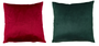 DKD Home Decor Fundas Cojín Velvet 45x45 Surtido Verde y Rojo