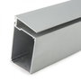 Greenice Perfil de Aluminio para Tira LED en Estanterías de Cristal con Alojamiento para Transformador, 2m