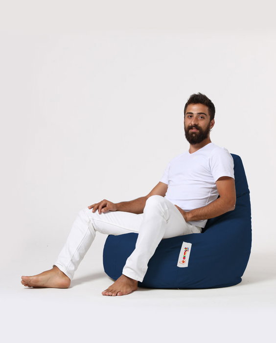 Atelier Del Sofa Puf Saco de Judías para Jardín Dark Blue 80x80 cm Atelier Del Sofa Puf Saco de Judías para Jardín Dark Blue 80x80 cm