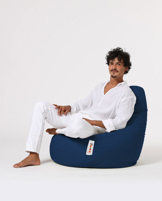 Atelier Del Sofa Puf Saco de Judías para Jardín Dark Blue 80x80 cm Atelier Del Sofa Puf Saco de Judías para Jardín Dark Blue 80x80 cm