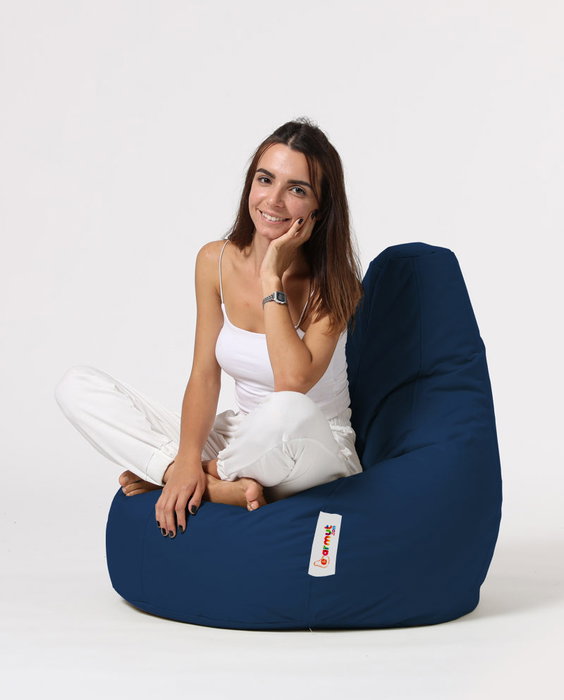 Atelier Del Sofa Puf Saco de Judías para Jardín Dark Blue 80x80 cm Atelier Del Sofa Puf Saco de Judías para Jardín Dark Blue 80x80 cm