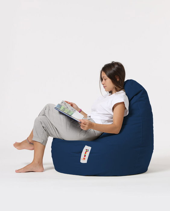 Atelier Del Sofa Puf Saco de Judías para Jardín Dark Blue 80x80 cm Atelier Del Sofa Puf Saco de Judías para Jardín Dark Blue 80x80 cm