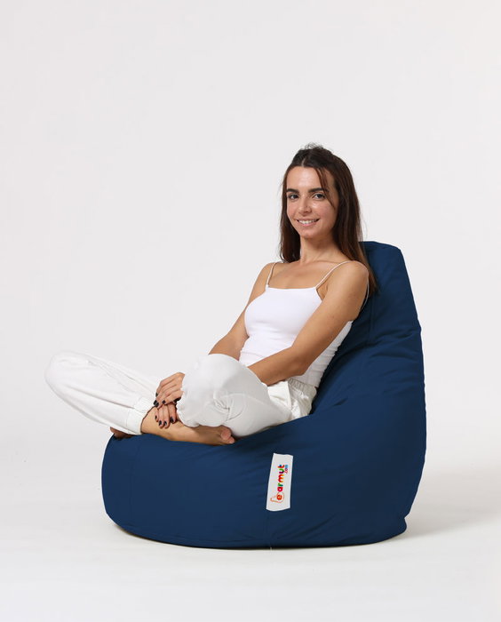 Atelier Del Sofa Puf Saco de Judías para Jardín Dark Blue 80x80 cm Atelier Del Sofa Puf Saco de Judías para Jardín Dark Blue 80x80 cm