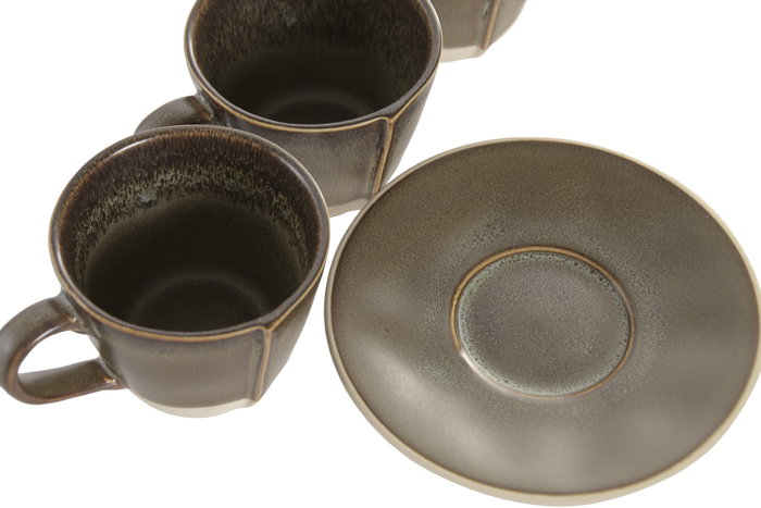 DKD Home Decor Cafe Urban Verde 15 x 30 x 15 cm Set de 6