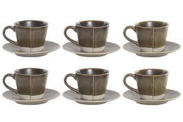 DKD Home Decor Cafe Urban Verde 15 x 30 x 15 cm Set de 6