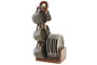 DKD Home Decor Set de Café 6 Piezas en Gres y Acacia Verde LIANGFENG 26
