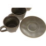 DKD Home Decor Set de Café 6 Piezas en Gres y Acacia Verde LIANGFENG 26