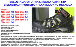 Bellota Zapato Trail 72211N Nº42 S1P sin metal