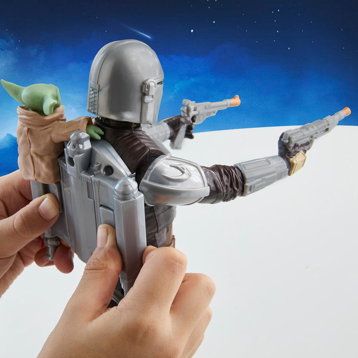 Hasbro Star Wars Mandalorian y Grogu Figura de Acción Electrónica con Sonidos - 28 cm - Juguete para Niños +4 Años - Modelo G2842