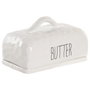 DKD Home Decor Mantequillera de Porcelana HUIDE 26 Blanca