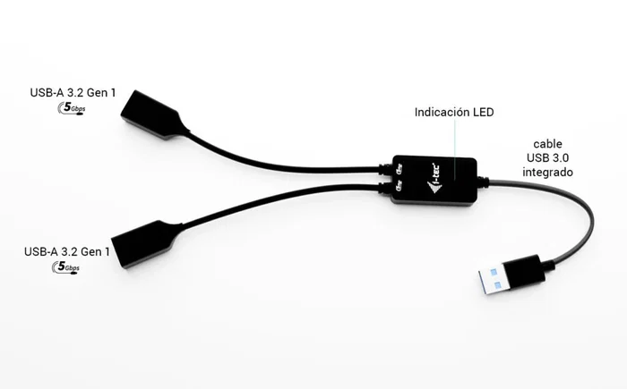 Hub i tec usb tipo a 2 en 1 u3cblhub2a