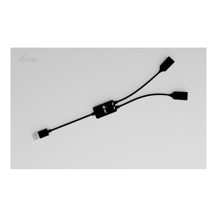 I-tec Hub USB-A 2 en 1 U3CBLHUB2A con 2 puertos USB-A Negro I-tec Hub USB-A 2 en 1 U3CBLHUB2A con 2 puertos USB-A Negro