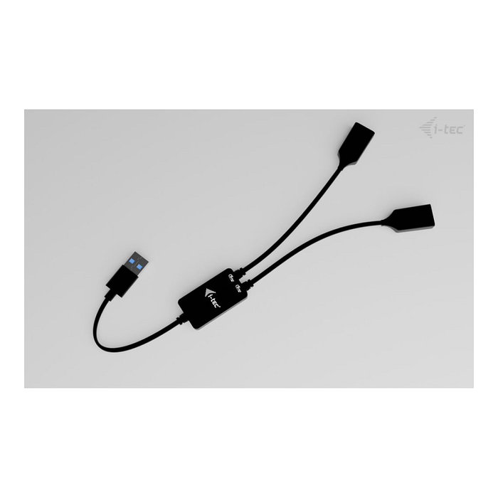 I-tec Hub USB-A 2 en 1 U3CBLHUB2A con 2 puertos USB-A Negro I-tec Hub USB-A 2 en 1 U3CBLHUB2A con 2 puertos USB-A Negro