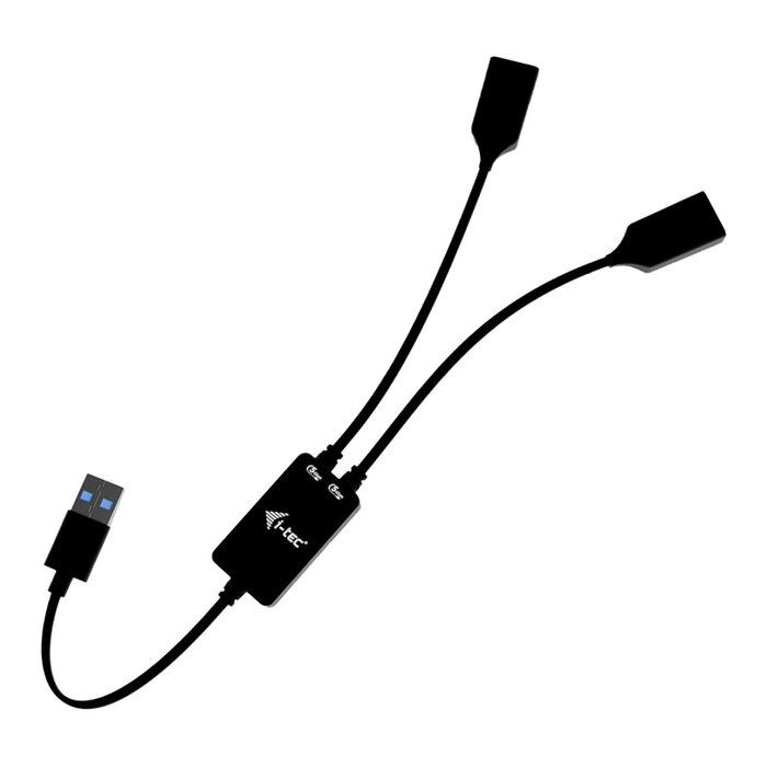 I-tec Hub USB-A 2 en 1 U3CBLHUB2A con 2 puertos USB-A Negro I-tec Hub USB-A 2 en 1 U3CBLHUB2A con 2 puertos USB-A Negro