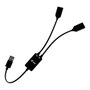 I-tec Hub USB-A 2 en 1 U3CBLHUB2A con 2 puertos USB-A Negro