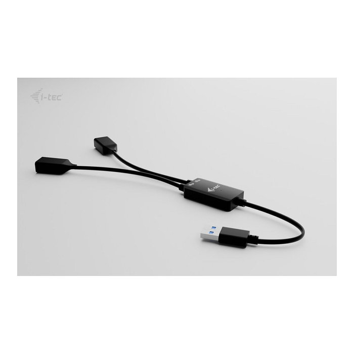 I-tec Hub USB-A 2 en 1 U3CBLHUB2A con 2 puertos USB-A Negro I-tec Hub USB-A 2 en 1 U3CBLHUB2A con 2 puertos USB-A Negro