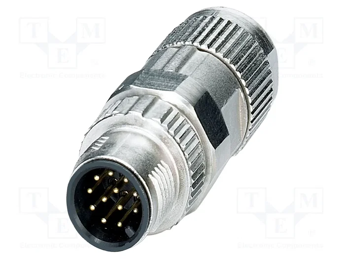 PHOENIX CONTACT Conector M12 de 12 pines, recto, IP67, IDC PHOENIX CONTACT Conector M12 de 12 pines, recto, IP67, IDC
