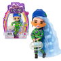Barbie HGP65 Muñeca Extra Mini Pelo Azul Hielo 14cm