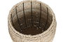 DKD Home Decor Set de 3 Maceteros de Fibra y Metal Natural