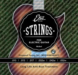 EKO Cuerdas Guitarra Eléctrica Nickel Regular 10-52