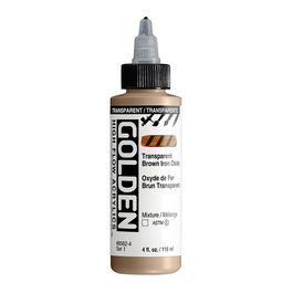 Golden High Flow Colores Acrílicos Óxido Marrón Transparente 118 ml