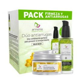 ARMONIA Pack Antiarrugas Revitalizante 50ml + Contorno de Ojos y Labios 30ml para Piel Seca