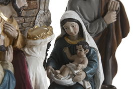 DKD Home Decor Nacimiento Navidad Tradicional Resina Multicolor 20.5 x 8.5 x 20.5 cm