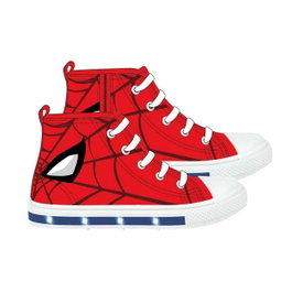 Cerdá Zapatilla Loneta Spiderman con Luces Alta - Talla 32