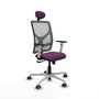 PIQUERAS Y CRESPO Silla de oficina Motilla con mecanismo Sincro, Morado y Gris