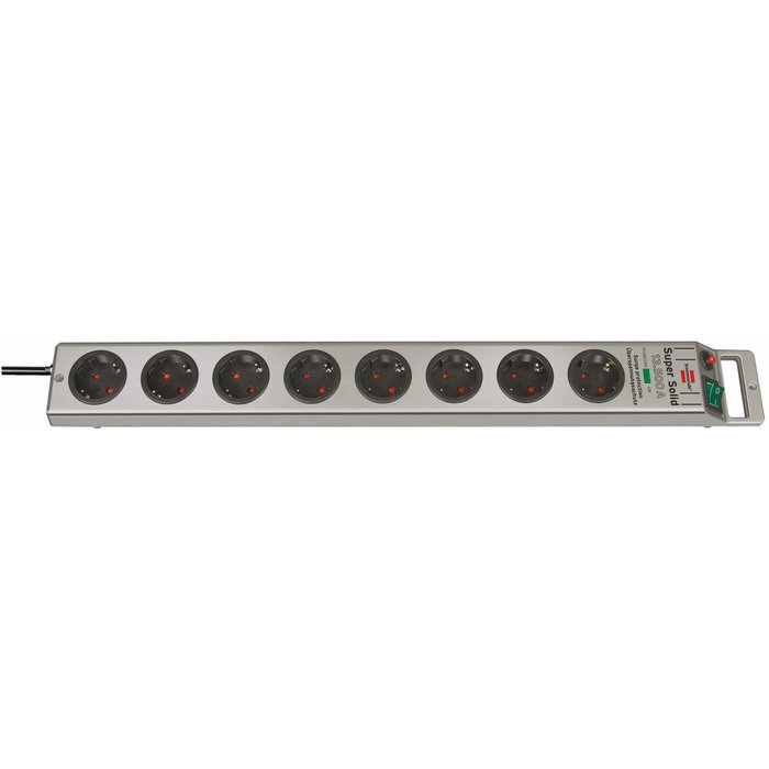 Brennenstuhl Super-Solid Protección contra sobretensiones 5 salidas AC Plata