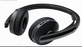 EPOS Adapt 260 Auriculares Inalámbricos Bluetooth 5.0 para Oficina, con Cancelación de Ruido, 27h Batería, Negro, Certificados para Microsoft Teams, Zoom