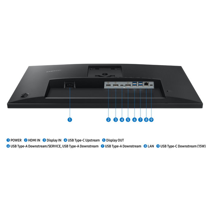 Samsung Monitor LS27F434UAU - Pantalla 27" Full HD IPS 100Hz, USB-C con 90W Power Delivery, VESA, Color Negro