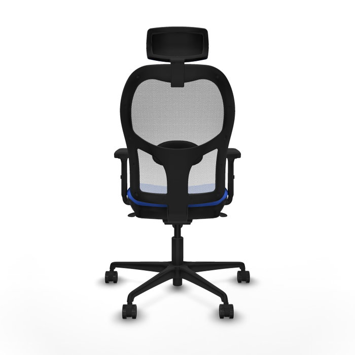 PIQUERAS Y CRESPO Silla de oficina Jorquera con mecanismo Sincro, Tela Azul y Malla Blanca PIQUERAS Y CRESPO Silla de oficina Jorquera con mecanismo Sincro, Tela Azul y Malla Blanca