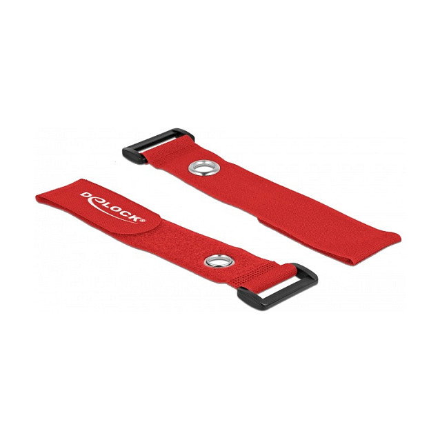 DeLOCK Bridas de cable con lazo y ojal de sujeción Rojo 280 x 38 mm (3 piezas) DeLOCK Bridas de cable con lazo y ojal de sujeción Rojo 280 x 38 mm (3 piezas)