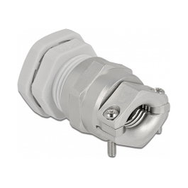 DeLOCK Prensaestopas PG16 Gris con Alivio de Tensión y Protección contra Flexión
