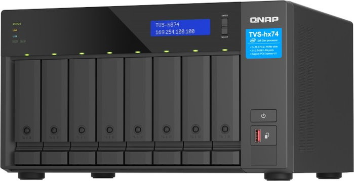 QNAP TVS-H874X-I9-64G NAS de 8 bahías con Intel Core i9 y 64GB RAM