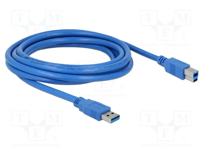 DeLOCK Cable USB 3.0 de 1,8 m, Azul, Macho/Macho con conectores USB 3.0