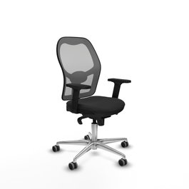 PIQUERAS Y CRESPO Silla de oficina Jorquera con mecanismo Sincro, Negro y Gris