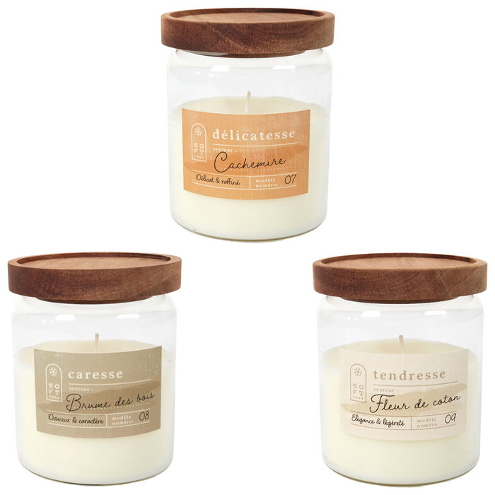 Home Deco Factory Vela Perfume Cocooning Acacia Tapa Vidrio Aroma Duración 36h Altura 11.5cm