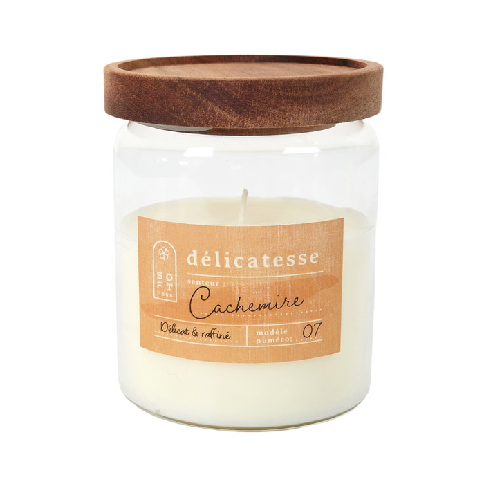 Home Deco Factory Vela Perfume Cocooning Acacia Tapa Vidrio Aroma Duración 36h Altura 11.5cm